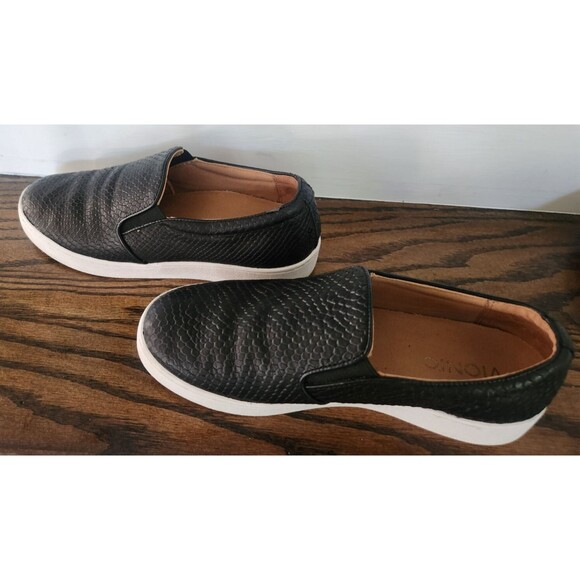 Pre-Owned VIONIC Splendid Snake Slip-On Women's Comfort Sneaker-Black - Size 7 - Picture 8 of 15